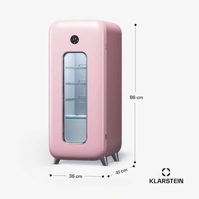 Klarstein Freistehender Weinkühlschrank 1 Zone, Getränkekühlschrank Klein, Kleiner Weinschrank, Wein-Kühlschrank Klein mit Glastür, Indoor/Outdoor Flaschenkühlschrank, Wine Fridge, 15 Flaschen