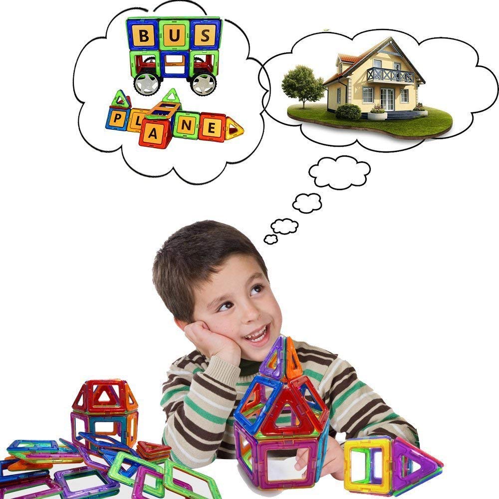 CONDIS Magnetische Bausteine 95 Teile, Magnetspiel STEM Magnetbausteine, kreatives Bildungs Spielzeug für Montessori Spielzeug Vorschule Lernen für Jungen und Mädchen ab 3 Jahre