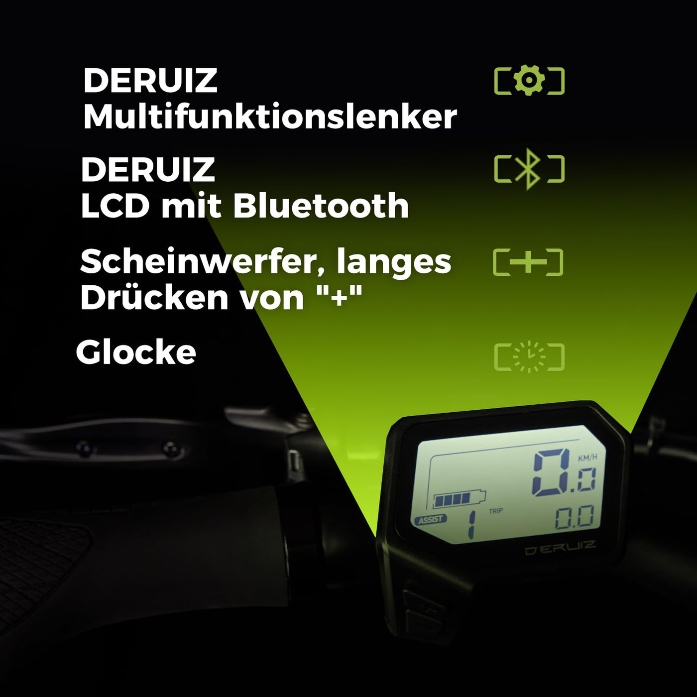 DERUIZ E-Bike 28 Zoll Quartz M – City E-Bike für Damen & Herren, 250W 48V 483Wh, 55 Nm Motor, bis 25 km/h, Reichweite bis 121 km, Trekking Elektrofahrrad in Metallic Grey