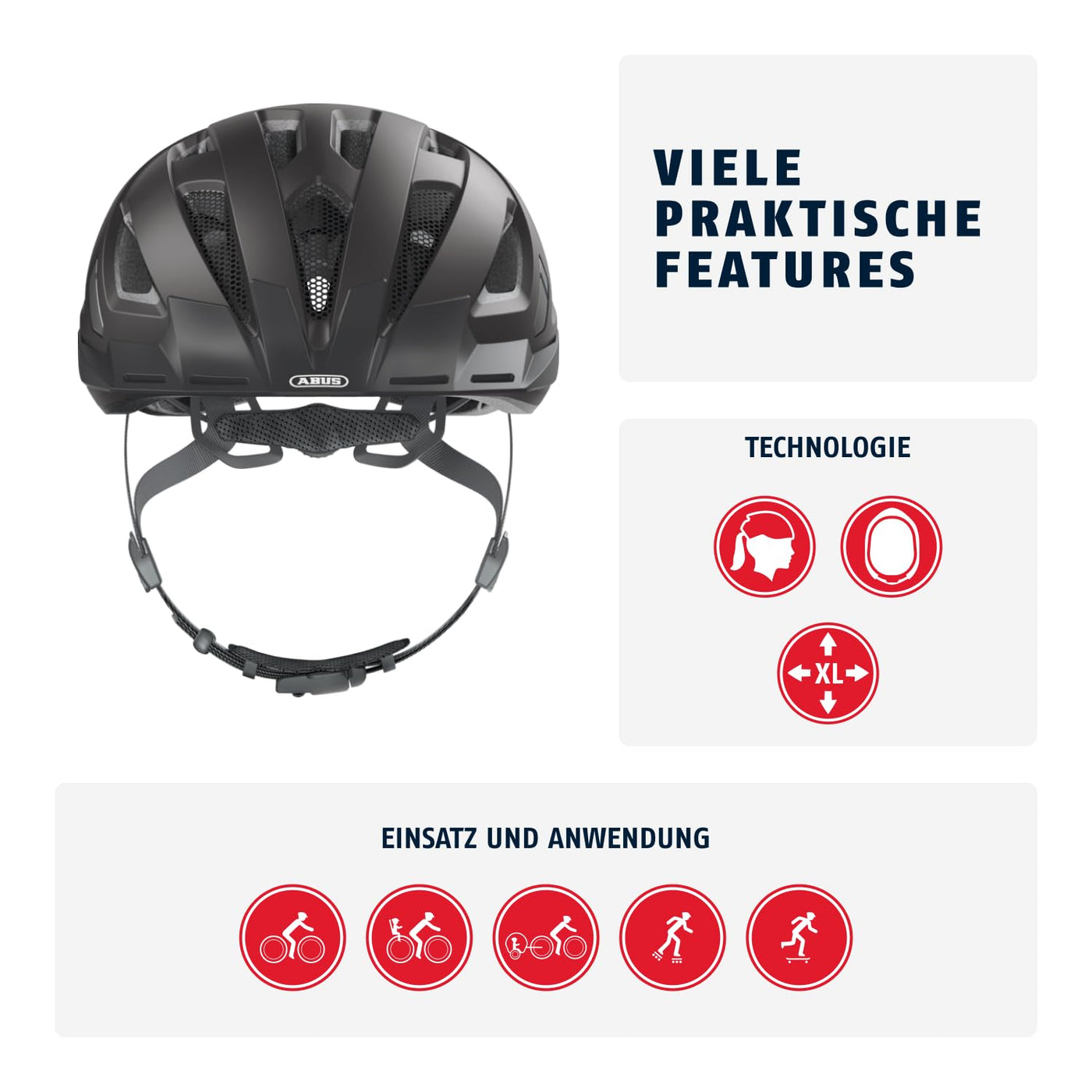 ABUS | Fahrradhelm URBAN-I 30 | schwarz | L