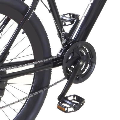 Queeucaer 26" MTB Mountain-Bike,26 Zoll Fahrrad,Rad Vollfederung Mountain,21 Gang Fahrräder,Rennrad Bike Mountainbike Jugendfahrrad, Große Fußstütze, Schwarz, Geeignete Höhe165-185cm