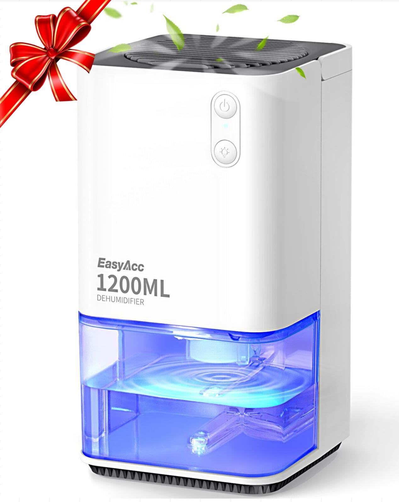Luftentfeuchter Elektrischer,EasyAcc 1200ml Entfeuchter Klein Leise Tragbarer Mini Raumentfeuchter Automatischer Gegen Feuchtigkeit Dehumidifier für Büro/Schlafzimmer/Badezimme Farbige Nachtlicht