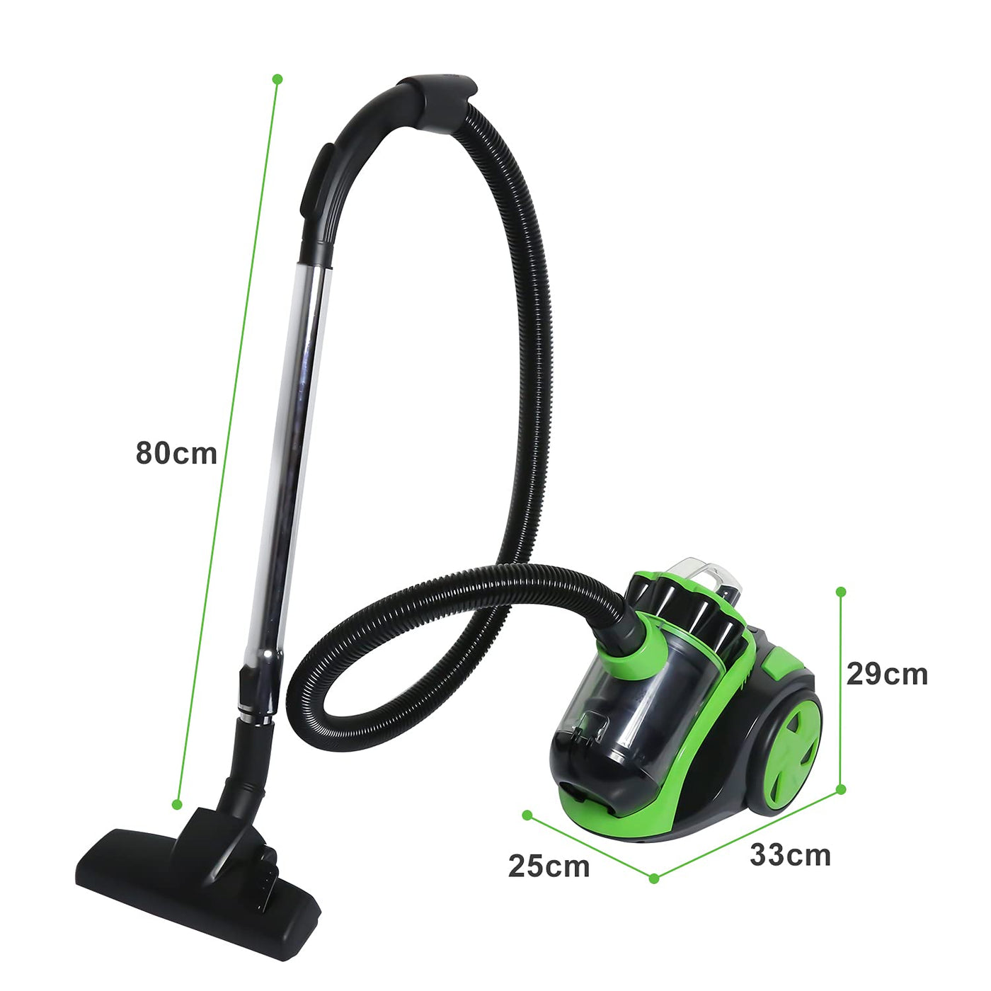 Ikodm Staubsauger Beutellos 900 Watt Bodenstaubsauger Leise für Hart- und Teppichböden,äußerst effizienter HEPA-Filter, Niedriger Stromverbrauch 3.0L