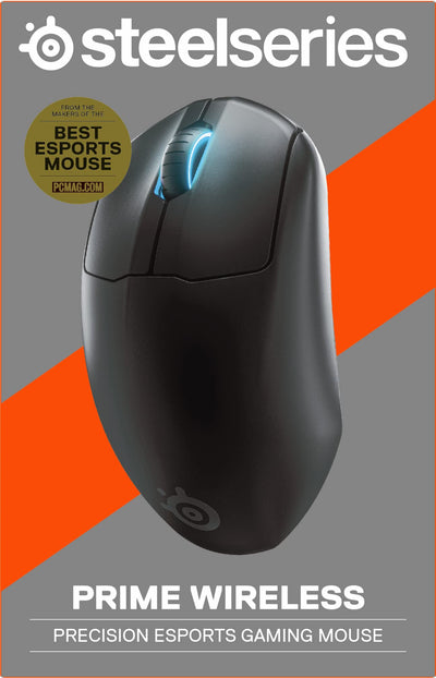 SteelSeries Prime Wireless - Esports Leistung Kabellose Gaming-Maus - 100 Stunden Akkulaufzeit - TrueMove Air Optical Sensor mit 18.000 CPI - Magnetisch-optische Schalter