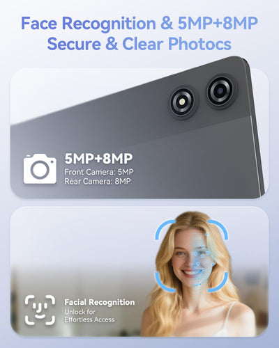 BNCF 11 Zoll Android 15 Tablet, Helio G100 Octa-Core 16GB+128GB (1TB TF) Bpad 11 FHD 1920×1200 IPS 90Hz mit Widevine L1, 7000mAh PD 18W 5MP+8MP Kamera, 4G LTE+2,4G/5G WiFi+BT5,0+GPS mit Schutzhülle