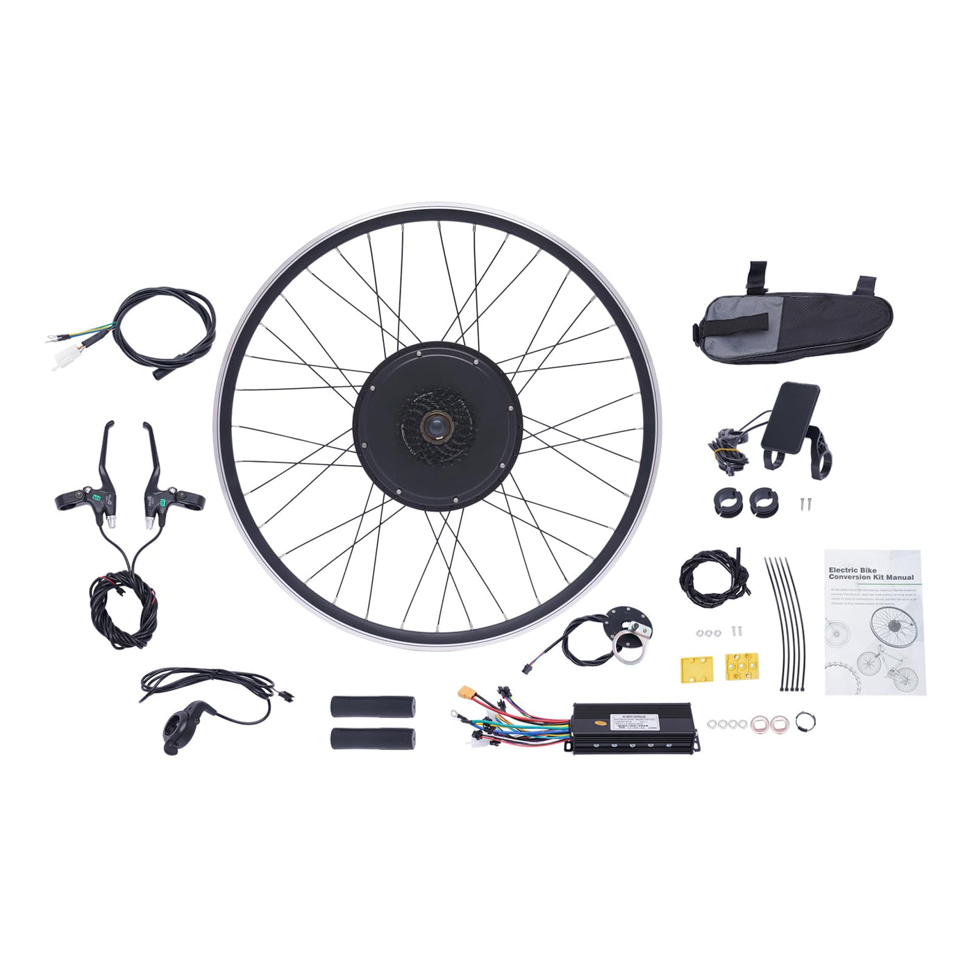 28“ E-Bike Fahrrad Umbausatz, 1000W E-Bike Nabenmotor Umbausatz Elektro Vorderrad Hinterrad Elektrofahrrad ebike Motor Conversion Kit