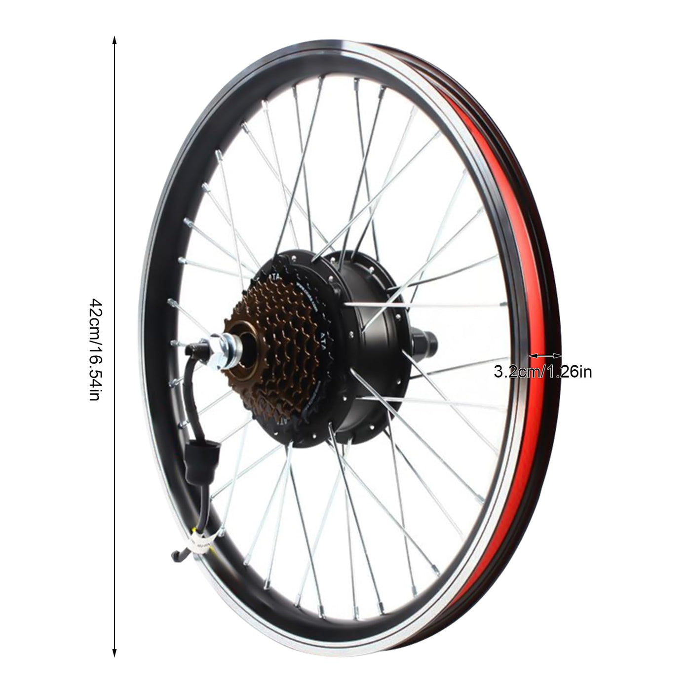 Taozhiyy E-Bike Umbausatz Hinterrad, 250W 36V 20 Zoll Elektrofahrräder Hinterrad Nabenmotor Umbausatz, Hinterradnabenmotor für V-Brake Scheibenbremse, Ebike Conversion Kit Brushless mit LCD Display