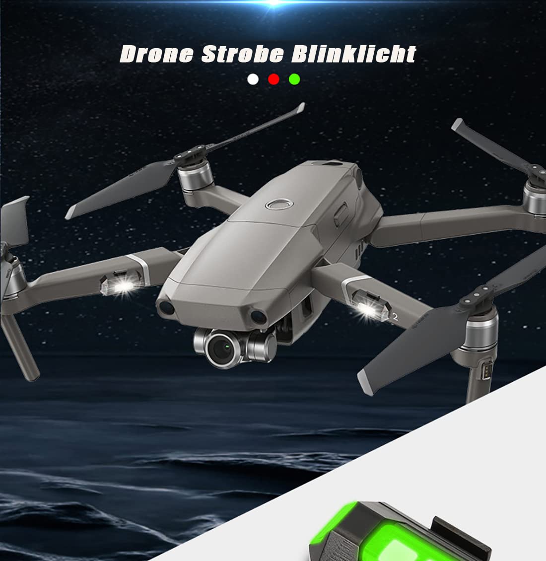 4 Stück Strobe Drone Light 7 Farben Led Aircraft Strobe Lights USB-Aufladung Mini-Drohnen-Blitzlichter Strobe Drone Light LED für Drohne Licht Blitzlicht