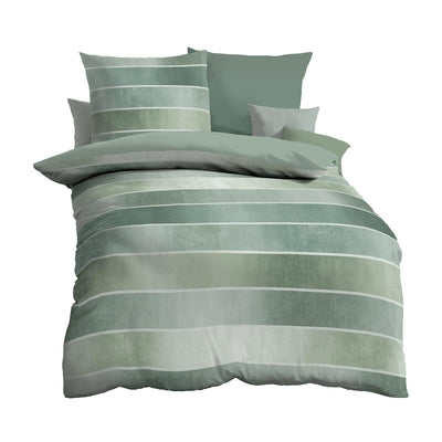 Kaeppel Mako-Satin Bettwäsche Timeless Jade, 1 Bettbezug 135 x 200 cm + 1 Kissenbezug 80 x 80 cm