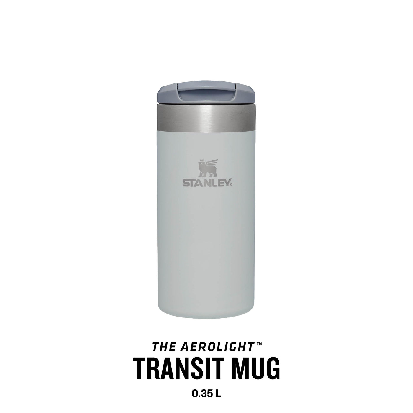 Stanley Aerolight Transit Thermobecher 0.35L - Hält 4 Stunden Heiß - Spülmaschinenfest - Kaffeebecher To Go Auslaufsicher - Kompatibel mit gängigen PKW-Getränkehalterungen - Thermosflasche - Fog