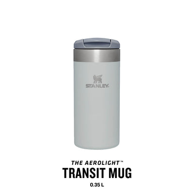 Stanley Aerolight Transit Thermobecher 0.35L - Hält 4 Stunden Heiß - Spülmaschinenfest - Kaffeebecher To Go Auslaufsicher - Kompatibel mit gängigen PKW-Getränkehalterungen - Thermosflasche - Fog