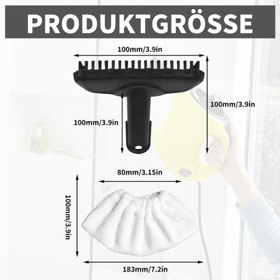 5 Stück Zubehör für Kärcher Dampfreiniger SC1 SC2 SC3 SC4 SC5, inkl Handdüse Ersatzteile 2.884-280.0, Mikrofasertuch-Set, Kompatibel Mit Kärcher Dampfreiniger