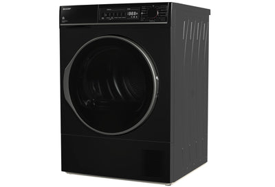 Sharp KD-ROHB8GBA+++-DEWärmepumpentrockner / A+++ / 8 kg / 15 Programme inkl. 30 min Kurzprogramm / BubbleDrum-Schontrolmmel mit LED-Trommelbeleuchtung / Ablaufschlauch / Schwarz