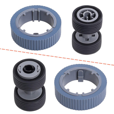 PA03670-0001 und PA03670-0002 Scanner-Brems- und Pickrollen-Set kompatibel mit Fujitsu Fi-7160 Fi-7260 Fi-7140 Fi-7240 Fi-7180 Fi-7280 Ersatzteile (2)