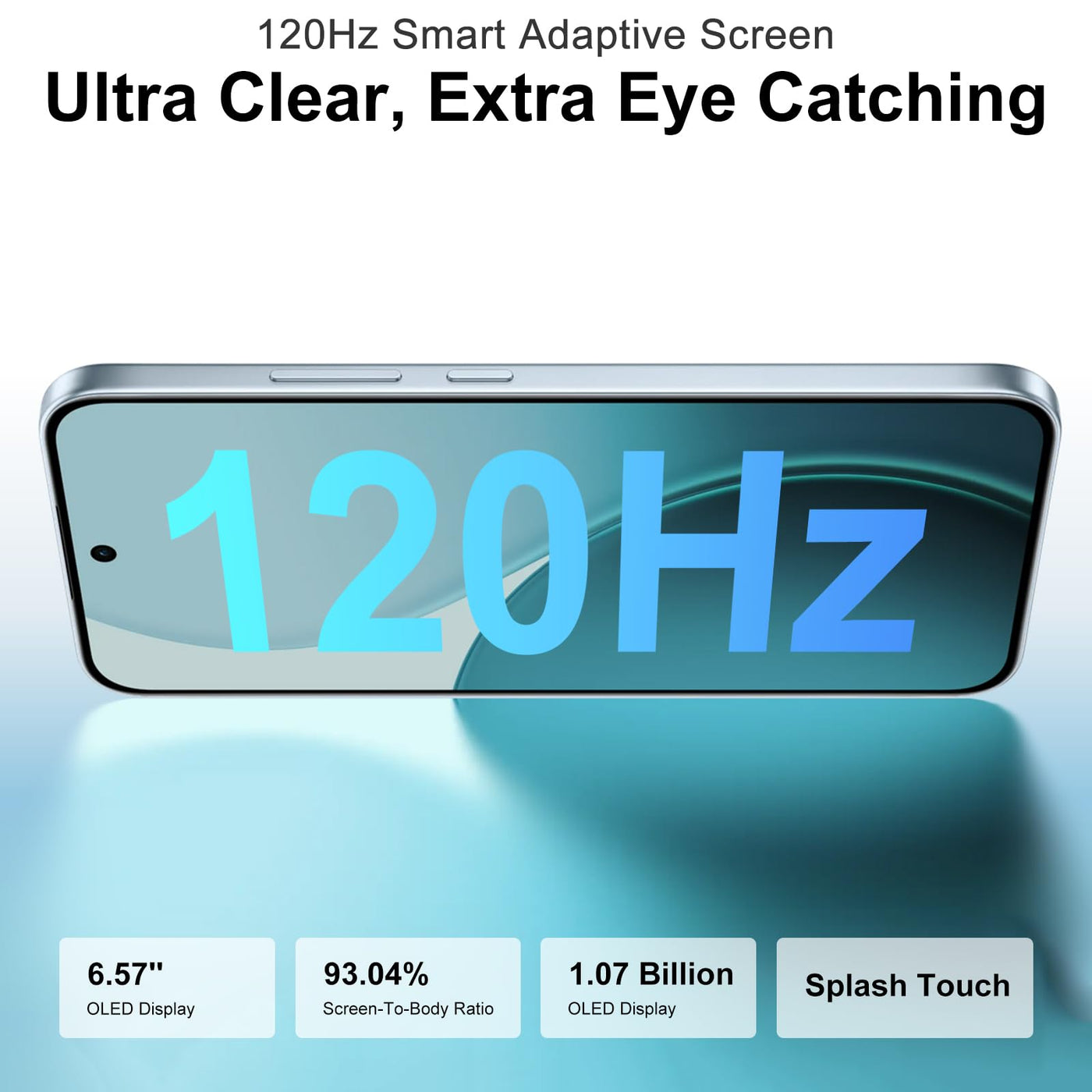 OPPO Reno14 FS 5G 12+512GB Smartphone ohne Vertrag, Simlockfreies AI Handy Android, Schirm 120Hz 6,57" AMOLED, 50MP AI Kamera, 6000mAh Akku, SUPERVOOC 45W, Snapdragon 6 Gen 1, IP69, 4K-Video, Blau