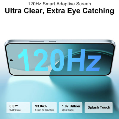 OPPO Reno14 FS 5G 12+512GB Smartphone ohne Vertrag, Simlockfreies AI Handy Android, Schirm 120Hz 6,57" AMOLED, 50MP AI Kamera, 6000mAh Akku, SUPERVOOC 45W, Snapdragon 6 Gen 1, IP69, 4K-Video, Blau