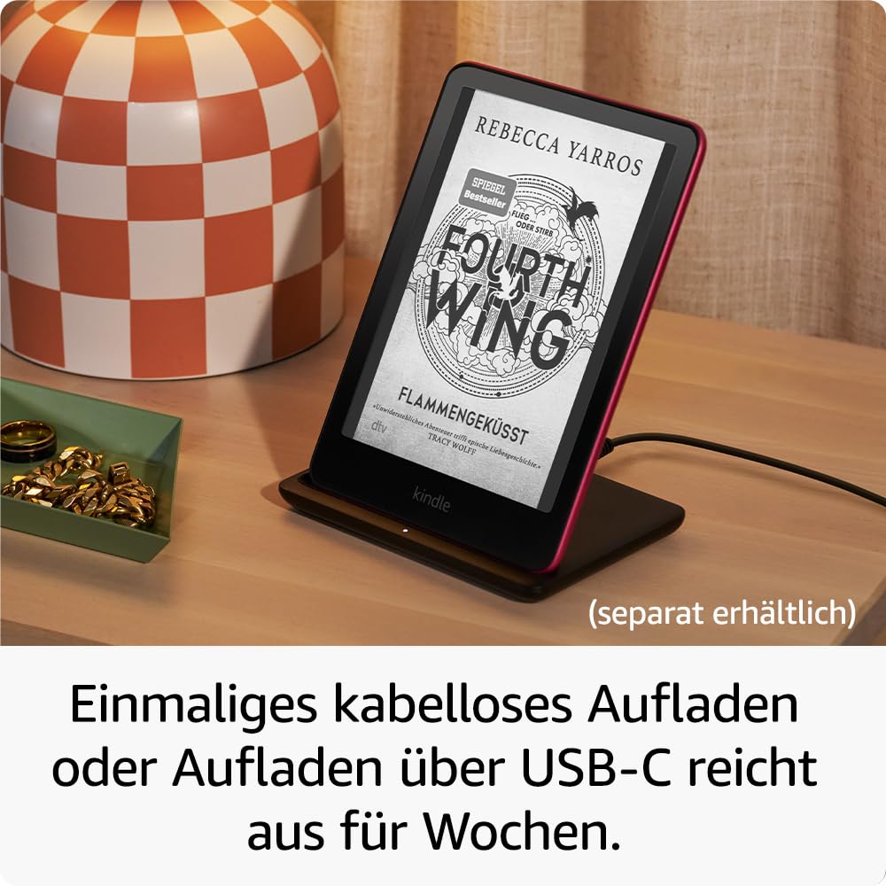 Amazon Kindle Paperwhite Signature Edition (32 GB) – Unser schnellster Kindle, mit Frontlicht mit automatischer Anpassung, kabellosem Aufladen und wochenlanger Akkulaufzeit –jadegrün metallic