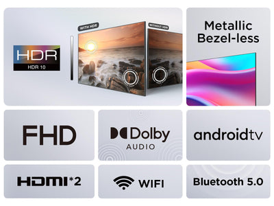 TCL 40S5401A, 40 Zoll Fernseher, FHD, HDR smart TV unterstützt bei Android TV (Kindermodus, Dolby Audio, kompatibel mit Google Assistant)