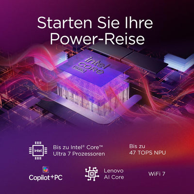 Lenovo Yoga Slim 9i Laptop | Copilot+ PC |14" 4K WQUXGA OLED Touch Display | Intel Core Ultra 7 | 32GB RAM | 1TB SSD | Intel Arc Grafik | Windows 11 Home | QWERTZ | Tidal Teal | 3 Jahre Premium Care