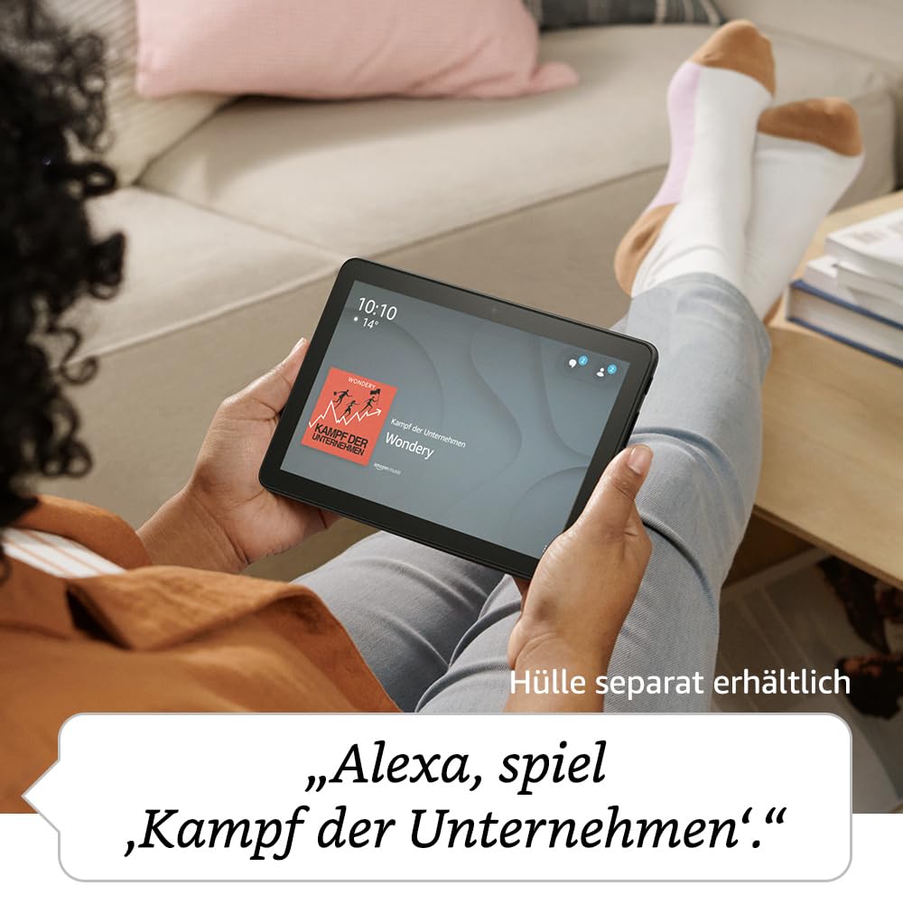 Zertifiziert und generalüberholt Fire HD 8-Tablet, 8-Zoll-HD-Display, 32 GB, 30% schnellerer Prozessor, für Unterhaltung unterwegs (2022), schwarz, mit Werbung