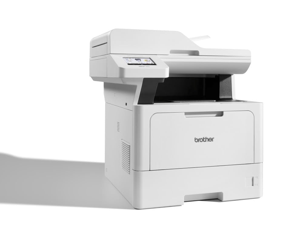 Brother MFC-L5710DN 4-in-1 Mulifunktionsdrucker schwarz weiß (A4, 48 Seiten/Min., 1.200x1.200 DPI, LAN, Duplex-ADF, 250 Blatt Papierkassette) weiß/grau