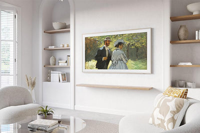 Samsung QLED 4K Fernseher The Frame 50 Zoll, Samsung TV mit mattem Display und austauschbarem Rahmen, Art Mode, Smart TV, GQ50LS03DAUXZG, Deutsches Modell [2024]