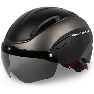 KINGLEAD Fahrradhelm,Fahrradhelm mit Magnetische Schutzbrille Fahrradhelme Einstellbarer Radhelm Rennradhelm für Erwachsenen Herren Damen Fahrradhelm MTB Mountainbike Helm