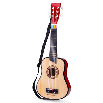New Classic Toys - 10304 - Musikinstrument - Spielzeug Holzgitarre - Deluxe - Naturell, Kinder (Unisex)