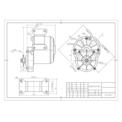 Fahrrad Motor Kit, 9 Stück/Satz 250W 24V Bürstenmotor Set Fahrrad DIY Set Motor + Controller + Kette + Schwungrad Elektrofahrrad Ebike Motor Kit Conversion