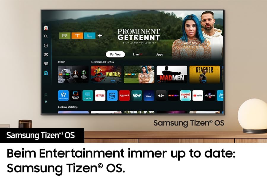 Samsung QLED 4K Q70D Fernseher 65 Zoll, Samsung TV mit AI Quantum Prozessor 4K, 4K AI Upscaling, Samsung Tizen OS, Motion Xcelerator 120 Hz, Smart TV, KI TV, GQ65Q70DATXZG, Deutsches Modell [2024]
