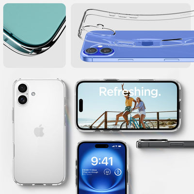 Spigen Liquid Crystal Hülle Kompatibel mit iPhone 16 -Crystal Clear