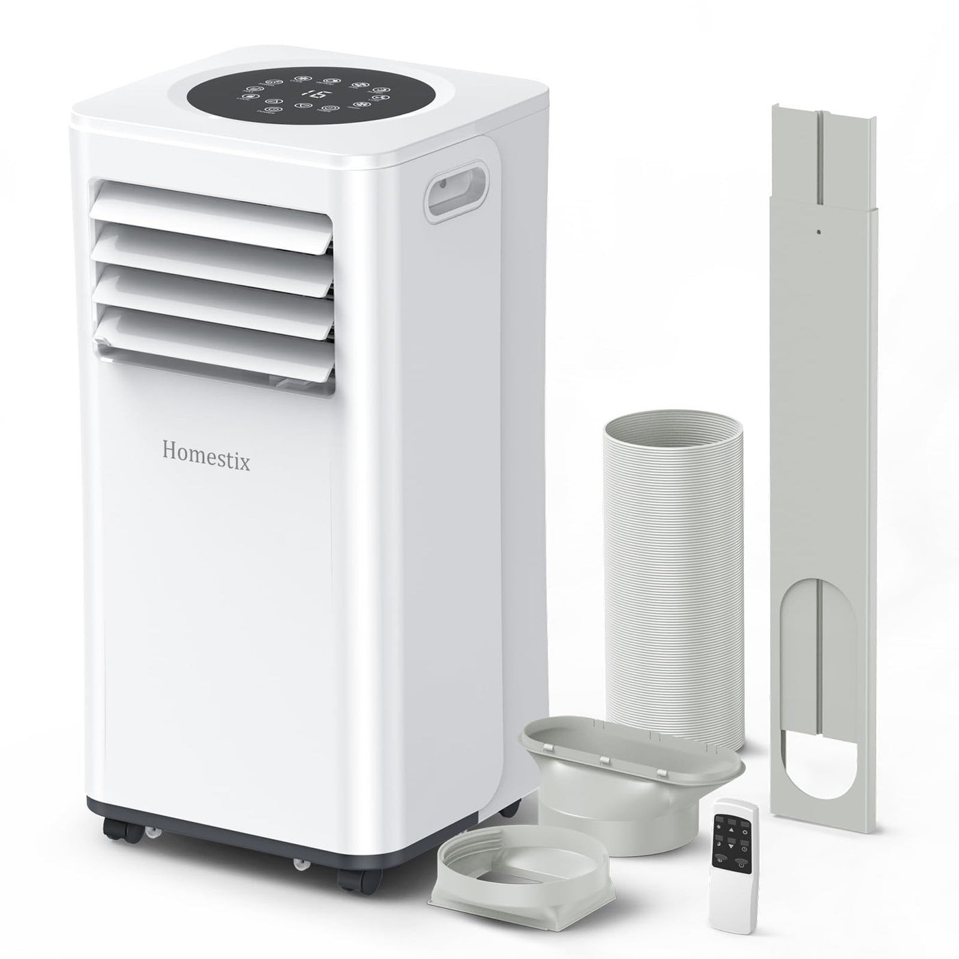 Klimaanlage Mobil 7000 BTU, Mobile Klimaanlage 4-in-1, Kühlung, Entfeuchtung und 2-Stufiger Belüftung, Mobiles Klimagerät mit Abluftschlauch, Digitalanzeige, 24h-Timer, Kühlfläche bis zu 68 m³(25㎡)