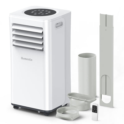 Klimaanlage Mobil 7000 BTU, Mobile Klimaanlage 4-in-1, Kühlung, Entfeuchtung und 2-Stufiger Belüftung, Mobiles Klimagerät mit Abluftschlauch, Digitalanzeige, 24h-Timer, Kühlfläche bis zu 68 m³(25㎡)