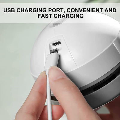 Molbory Tragbar Kabellos Mini Staubsauger, Tischstaubsauger Hohe Saugleistung Staub Reiniger mit 120 Minuten Laufzeit, USB Wiederaufladbar Tischstaubsauger für Desktop,Schule,Haushalt,Büro und Auto