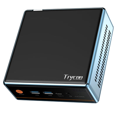 Trycoo WO-4 Mini-PC, AMD Ryzen 5 5500U Prozessor (4,0 GHz), 16 GB DDR4 RAM 500 GB SSD, Unterstützung 4K bei 60 Hz Triple Output/WiFi6/BT5.2/Dual RJ45/USB3.2 (R5 5500U 16 GB RAM 512 GB SSD)