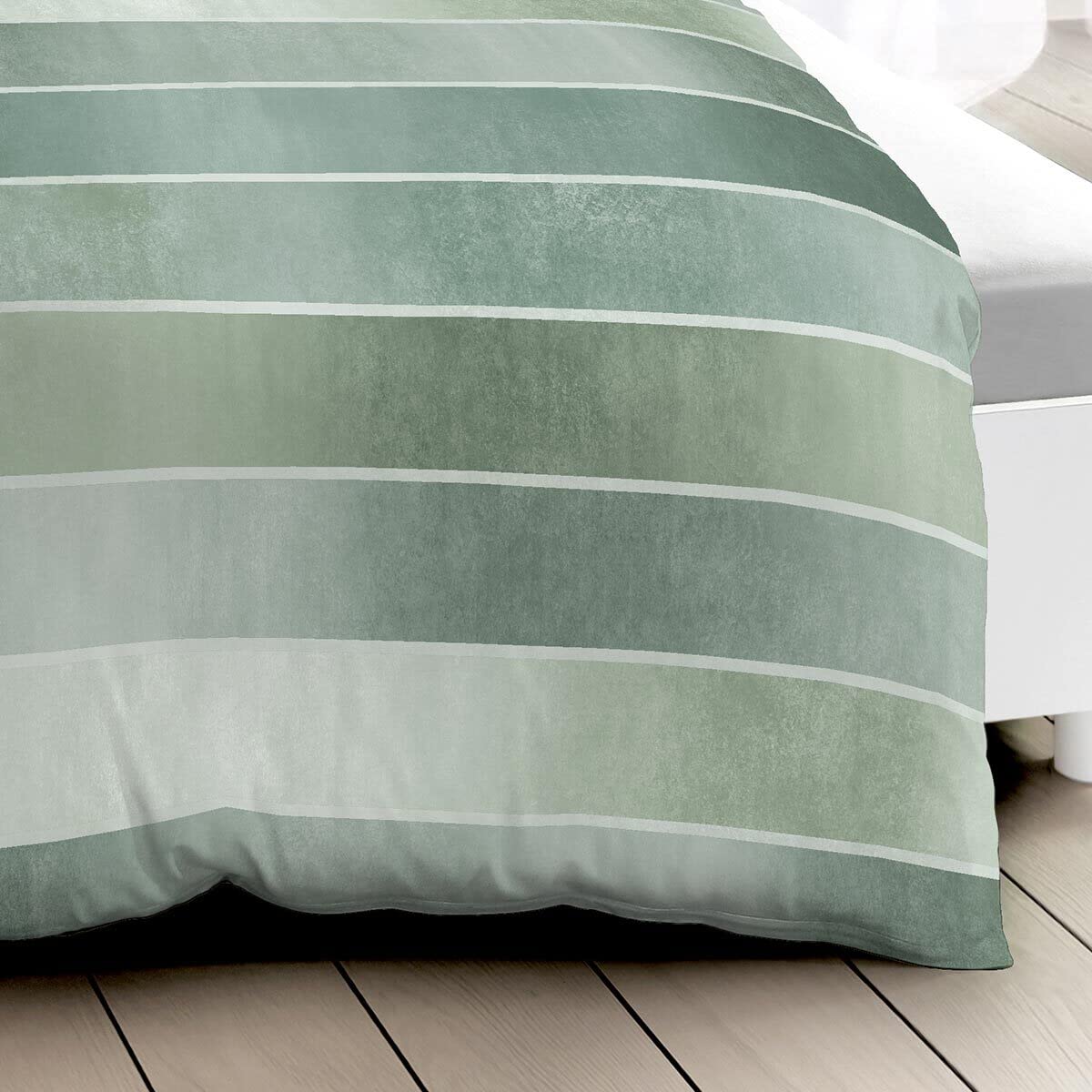 Kaeppel Mako-Satin Bettwäsche Timeless Jade, 1 Bettbezug 135 x 200 cm + 1 Kissenbezug 80 x 80 cm