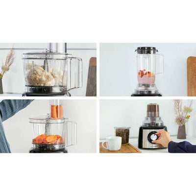 Bosch MCM3501M Küchenmaschine MultiTalent 3, 800 Watt, schwarz/Edelstahl