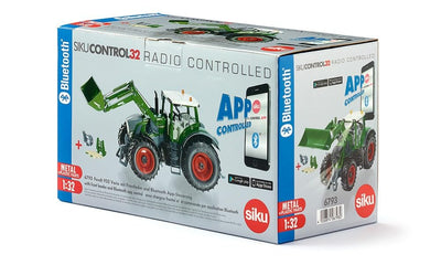 siku 6793, Fendt 933 Vario Traktor mit Frontlader, Grün, Metall/Kunststoff, 1:32, Ferngesteuert, Steuerung mit App via Bluetooth, Ohne Fernsteuermodul