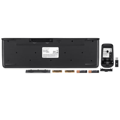 Perixx PERIDUO-703B DE, Kabellose Tastatur und Maus Set, 2.4G Funkt mit bis zu 10m Reichweite, Mini USB Empfänger, Klavierlack Schwarz , QWERTZ DE Layout