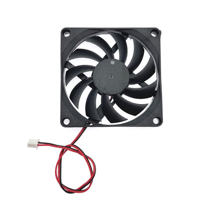 JZK 2 Stück DC 24V 8010 Silent Cooling Fan mit Drähten, PC-Lüfter 80mm, Computergehäuselüfter 8cm x 8cm x 1cm, DC Brushless Fan 24V, 3D-Drucker Lüfter mit Kabel