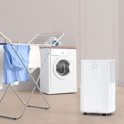 Pro Breeze Luftentfeuchter 12L in 24h Entfeuchtungsleistung - Luftentfeuchter elektrisch mit Feuchtigkeitssensor, Ablaufschlauch, Digitalanzeige, Schlafmodus, Timer - Gegen Feuchtigkeit, Schimmel