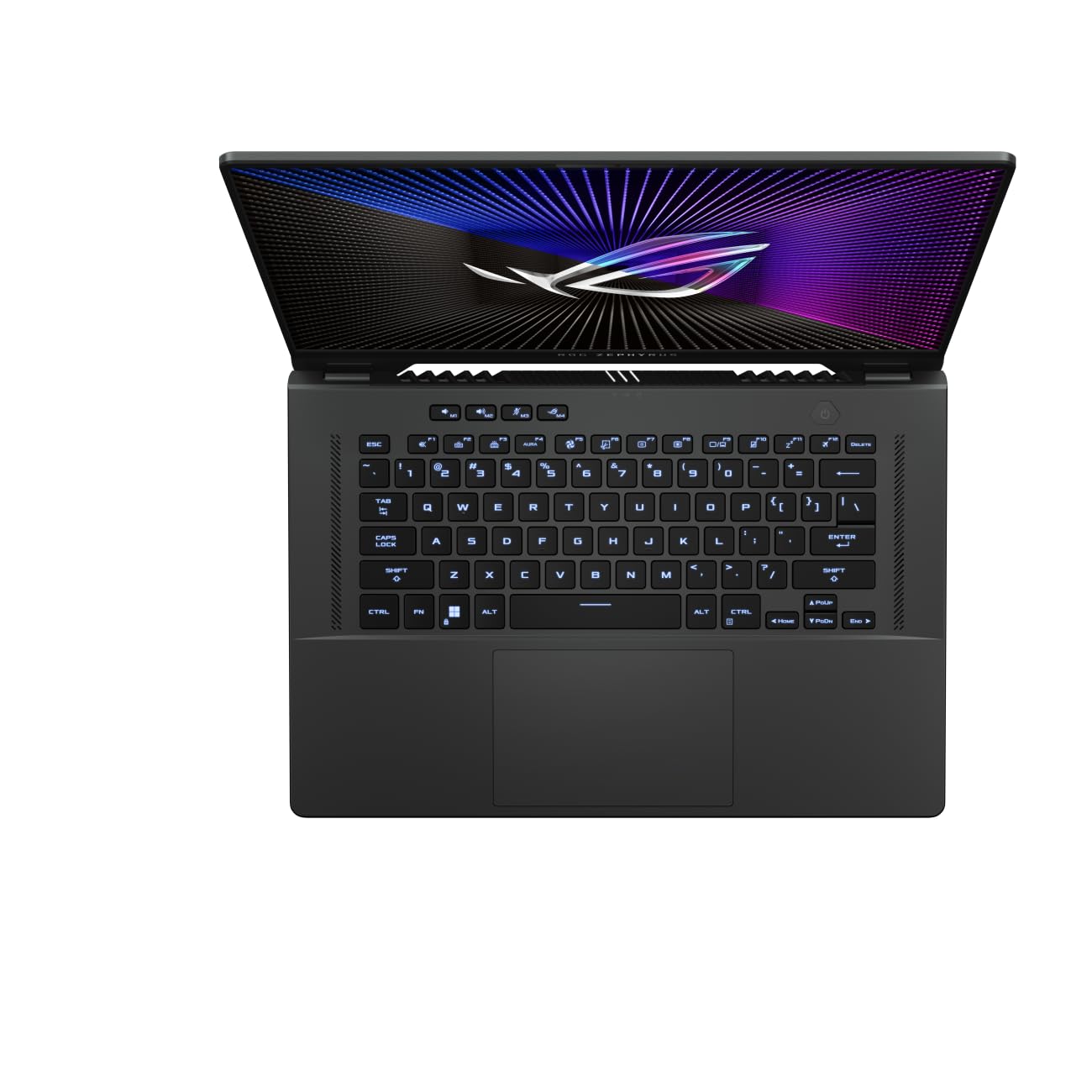 ASUS ROG Zephyrus G16 GU603VV-N4007W Intel® Core™ i9 i9-13900H Laptop 40,6 cm (16") Quad HD+ 16 GB DDR4-SDRAM 1 TB SSD NVIDIA GeForce RTX 4060 Wi-Fi 6E (802.11ax) Windows 11 Home Schwarz, Grau