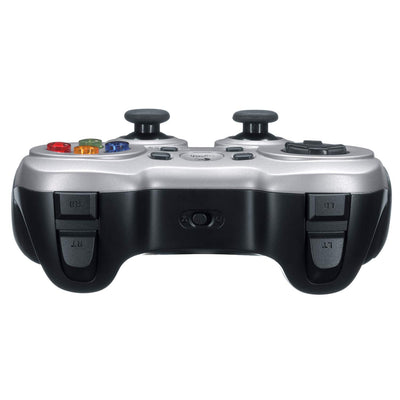 Logitech F710 kabelloses Gamepad, Spiele-Controller mit Konsolenartigem Layout, 4 Tasten D-Pad, Komfortable Griffflächen, PC - Grau/Schwarz