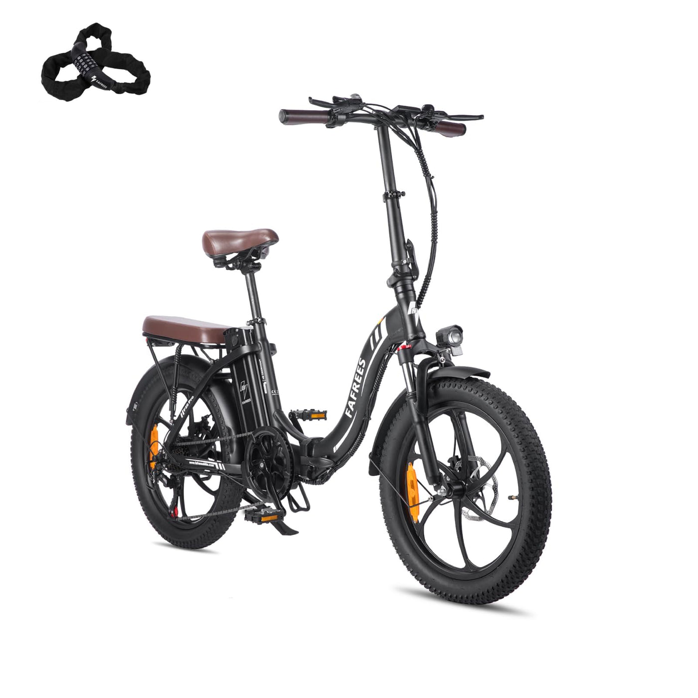Fafrees F20 PRO E-Bike Klapprad Elektrofahrrad 20 Zoll Fatbike, 250W Motor 36V 18AH Akku, 20 * 3,0 Zoll Mountainbike Elektrofahrrad 40 Nm (Autoschloss, Schwarz)
