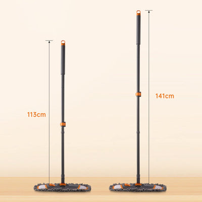 CLEANHOME Nass- & Trockenmopps für den Haushalt，Bodenwischer Set mit 3 Verschiedenen Waschbaren Mopp-Pads und Ausziehbarem langem Griff, Wischer Boden,Wischmopp for Hardwood,Marble,Tile Floor Mopping.