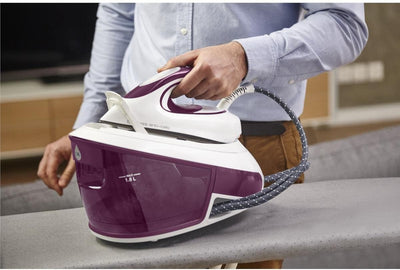 Tefal SV8054 Express Anti-Kalk Dampfbügelstation | 2800W | 6,5-Bar | Anti-Kalk-Kollektor | Optimale Dampf-/Temperaturkombination für alle Stoffarten | Automatische Abschaltung | 1.8 L | 35x21x24cm