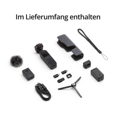DJI Pocket 2 Creator Combo - 3-Achsen-Hand-Gimbal-Stabilisator mit 4K-Kamera, Vlog, Ultra-HD-Video, hochauflösendes 64-MP-Pixel-Foto, 1/1,7-Zoll-CMOS, HDR, Rauschunterdrückung, Zeitraffer, Zeitlupe
