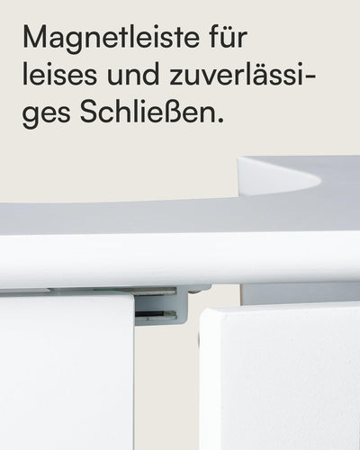 shelfmade Waschbeckenunterschrank - Waschtischunterschrank weiß im Landhausstil (ca. 50cm o. 60cm breit) - Badunterschrank Badezimmer Unterschrank Bad (50 x 30 x 60 cm)