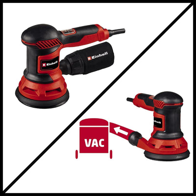 Einhell Exzenterschleifer TC-RS 425 E (425 W, Schleifteller Ø 125 mm, max. Schwingzahl 26.000 min-1, Schwingkreis 2,5 mm, inkl. Schleifpapier je 1x P60, P80, P120)