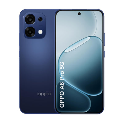 OPPO A6 Pro 5G entsperrtes Smartphone, 6500mAh Akku, 80W SUPERVOOC Schnellladung, 6,57" 120Hz AMOLED Display, 8 256GB Dimensity 6300, Supercool VC, 50MP 2MP KI-Kamera, IP69, Dual SIM, Blau